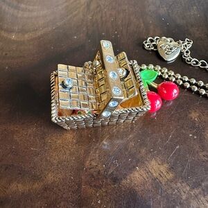 Betsey Johnson Picnic Basket Necklace